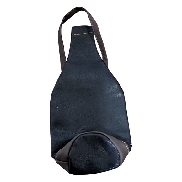 Wine Carrier Louis Dionne 750ml Soft Faux Leather Caddy Bag Zip Bottom - Picture 3 of 7